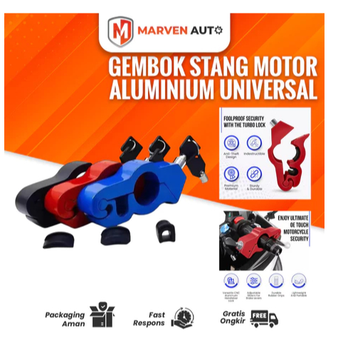 GEMBOK STANG MOTOR KUNCI STANG MOTOR ANTI MALING KUNCI PENGAMAN