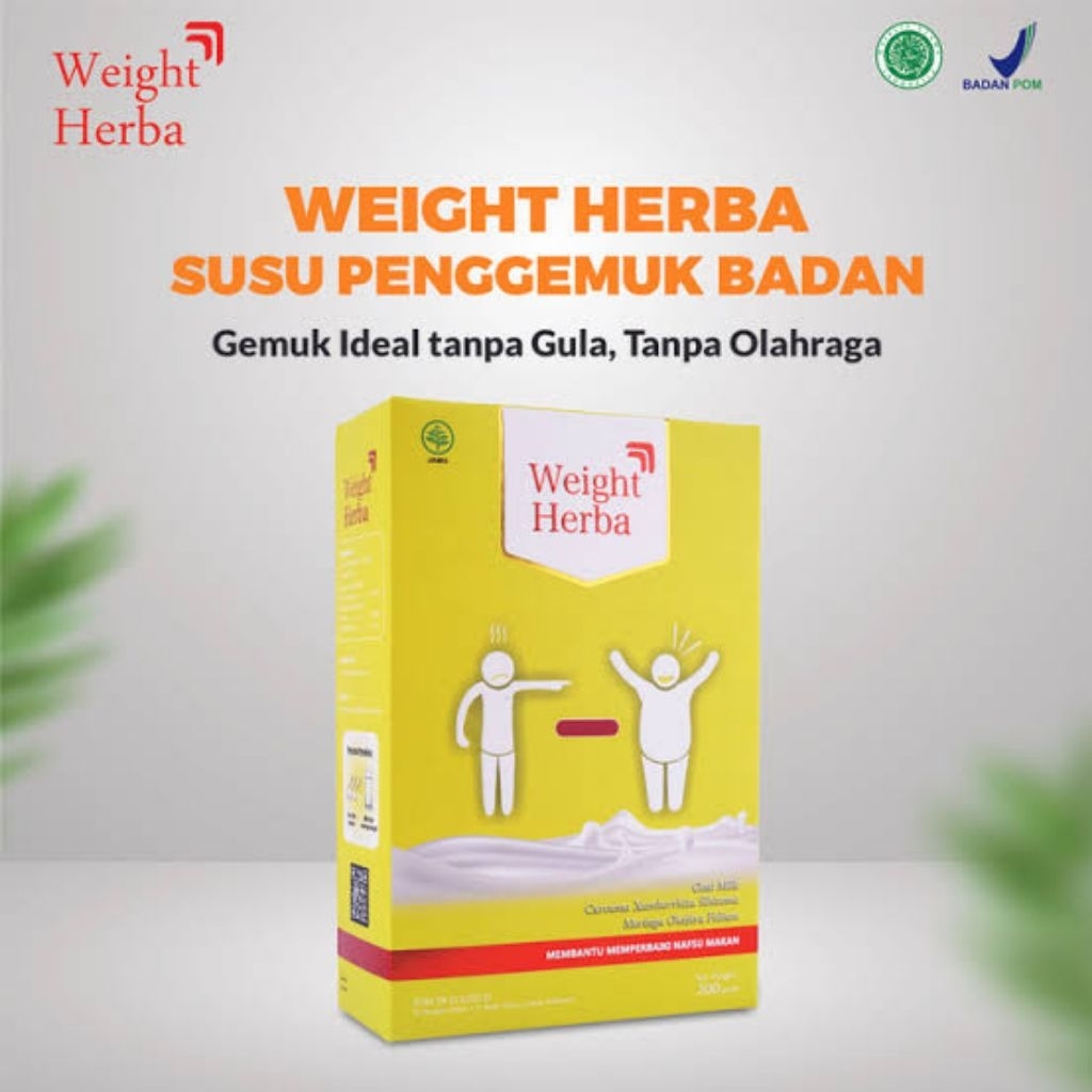 WEIGHT HERBA - Susu Herbal Bantu Menambah Bb Ideal dan Meningkatkan Berat Badan