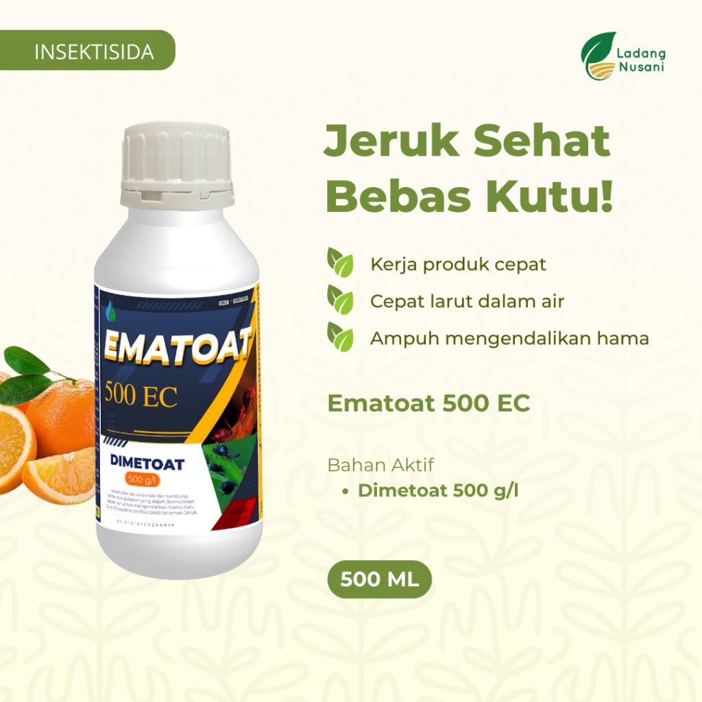 Mahakam EMATOAT 500 EC 500 ml – Insektisida Hama Kutu Daun Jeruk