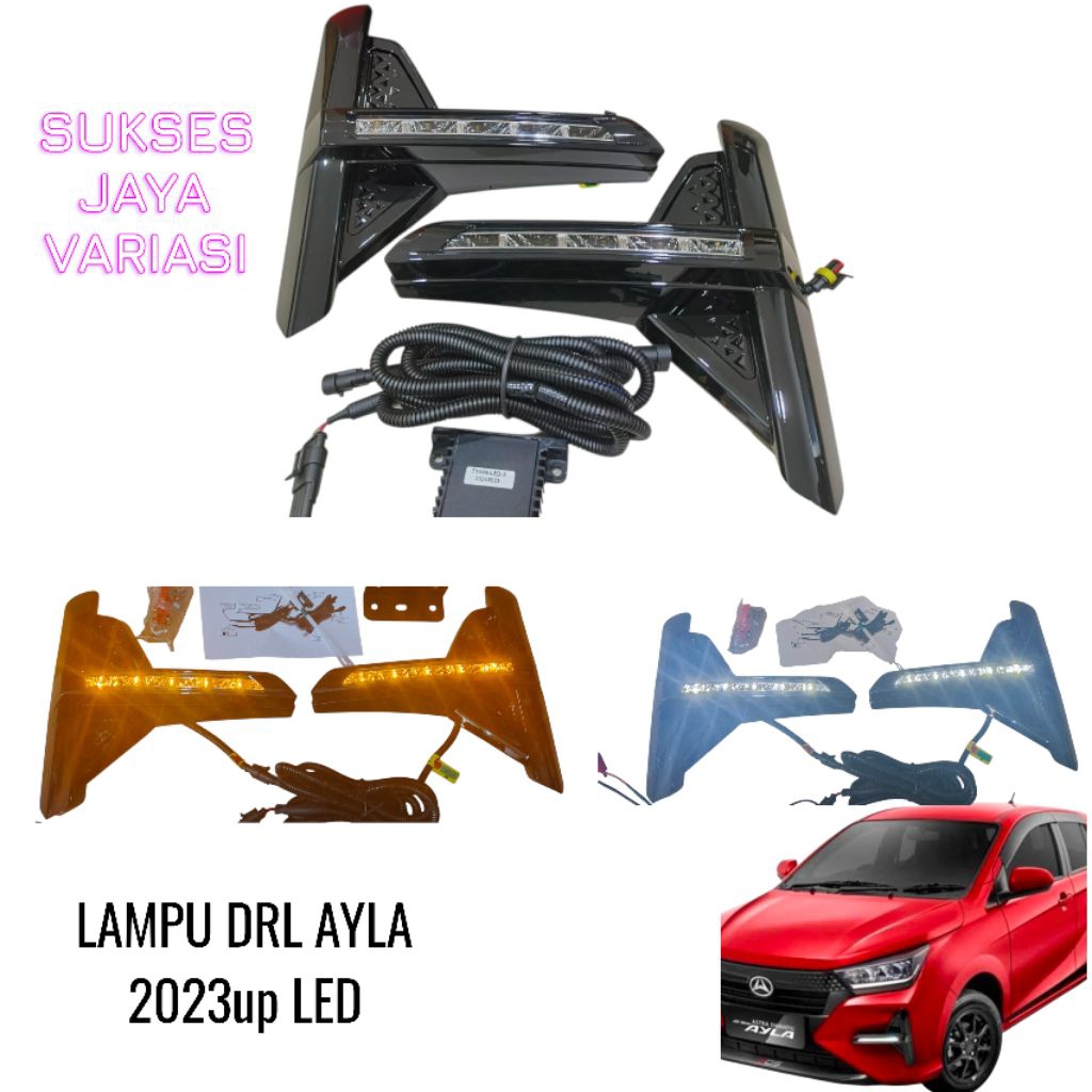 LAMPU DRL MOBIL AYLA LED DRL ALL NEW AYLA 2023 2024 2025