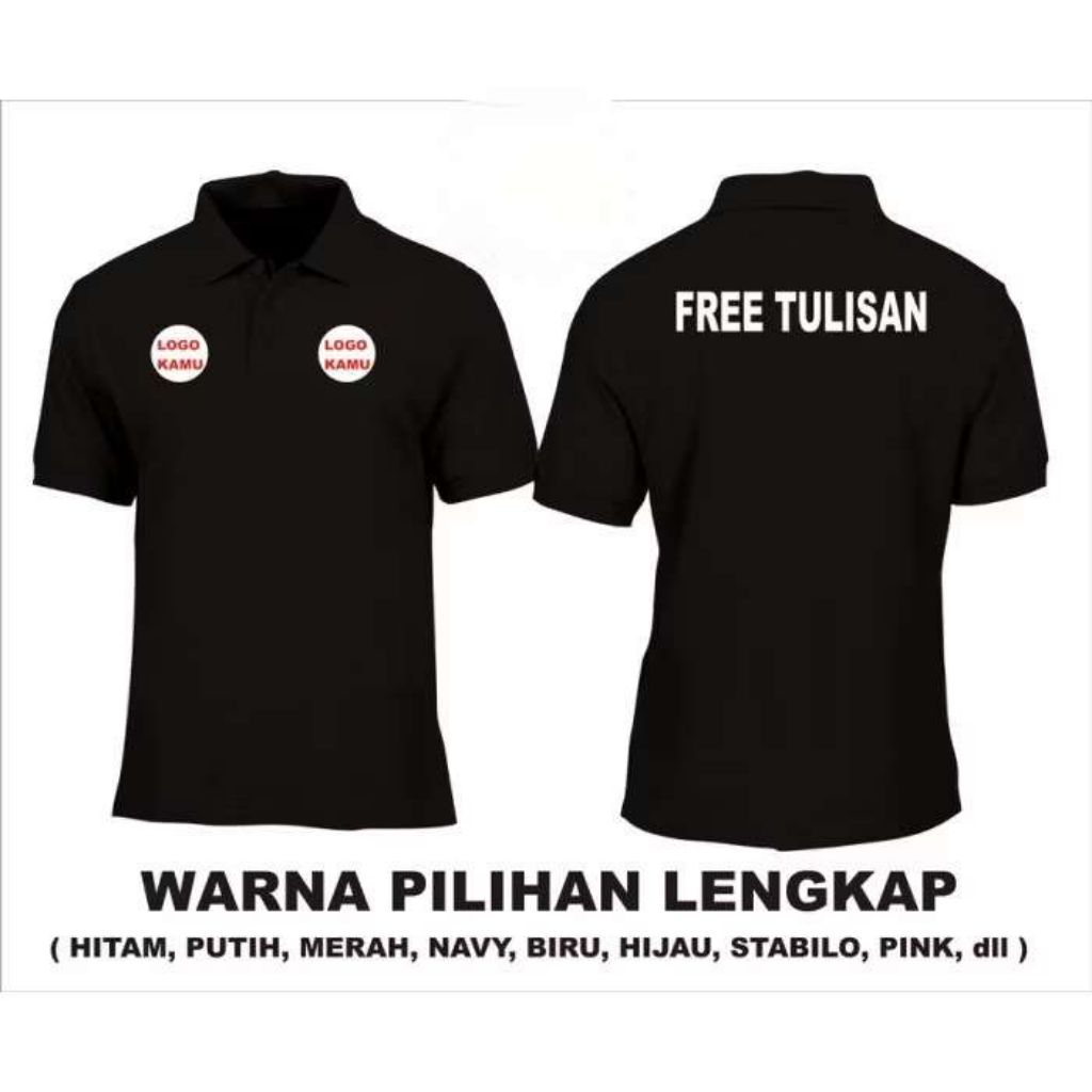 KAOS - BAJU KERAH CUSTOM FULL BORDIR - CUSTOM BORDIR POLO TSHIRT BORDIR CUSTOM - custom KAOS KERAH b