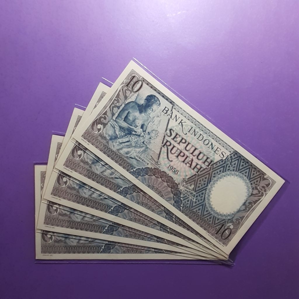Uang 10 rupiah pekerja 1958