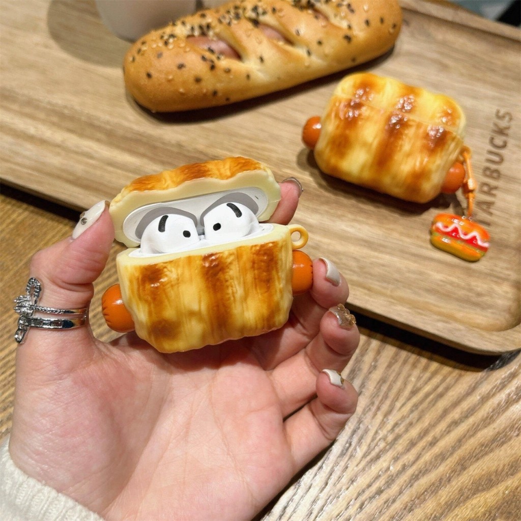 Hot dog bread suitable for AirPods Pro 3 protective case AirPods 4 Apple headphone cover 3rd generat