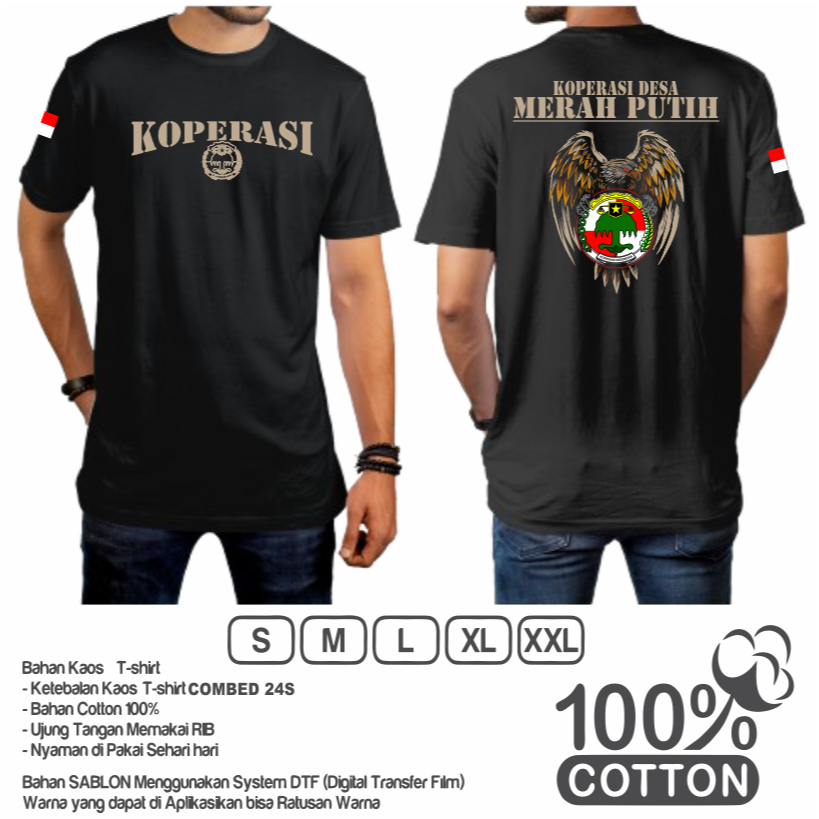 Kaos Kopdes Merah putih Lengan pendek Terbaru/ Baju T-Shirt KOPERASI DESA