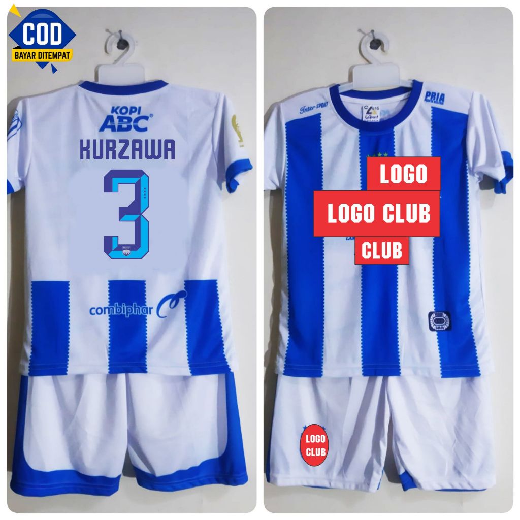 SETELAN PERSIB AWAY HOME  Layvin Kurzawa | Jersey Fantasy Persib bobotoh bintang 4 Bahan Dryfit Prem