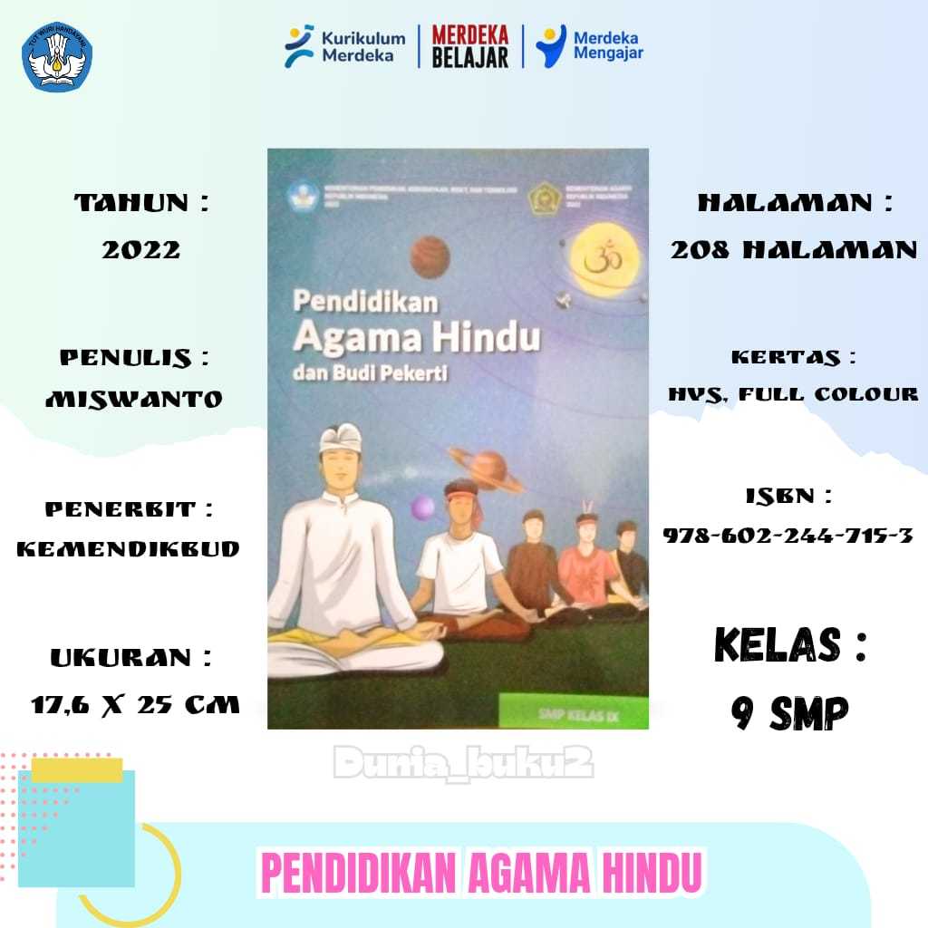 BUKU SISWA AGAMA HINDU KURIKULUM PENGGERAK-MERDEKA KELAS 9 SMP