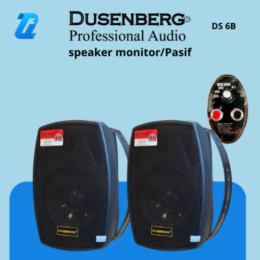DS6B Speaker Pasif DUSENBERG Speker Dinding 6 Inch 1 Unit Original Wall Mount Garansi Resmi 2 Tahun Suara Jernih Toko Cafe Sekolah Rumah Ibadah Sound System Indoor Outdoor Masjid Aula Hajatan Meeting Acara Nyanyi Lagu MC DJ Dynamic Bass Audio Event Bagus