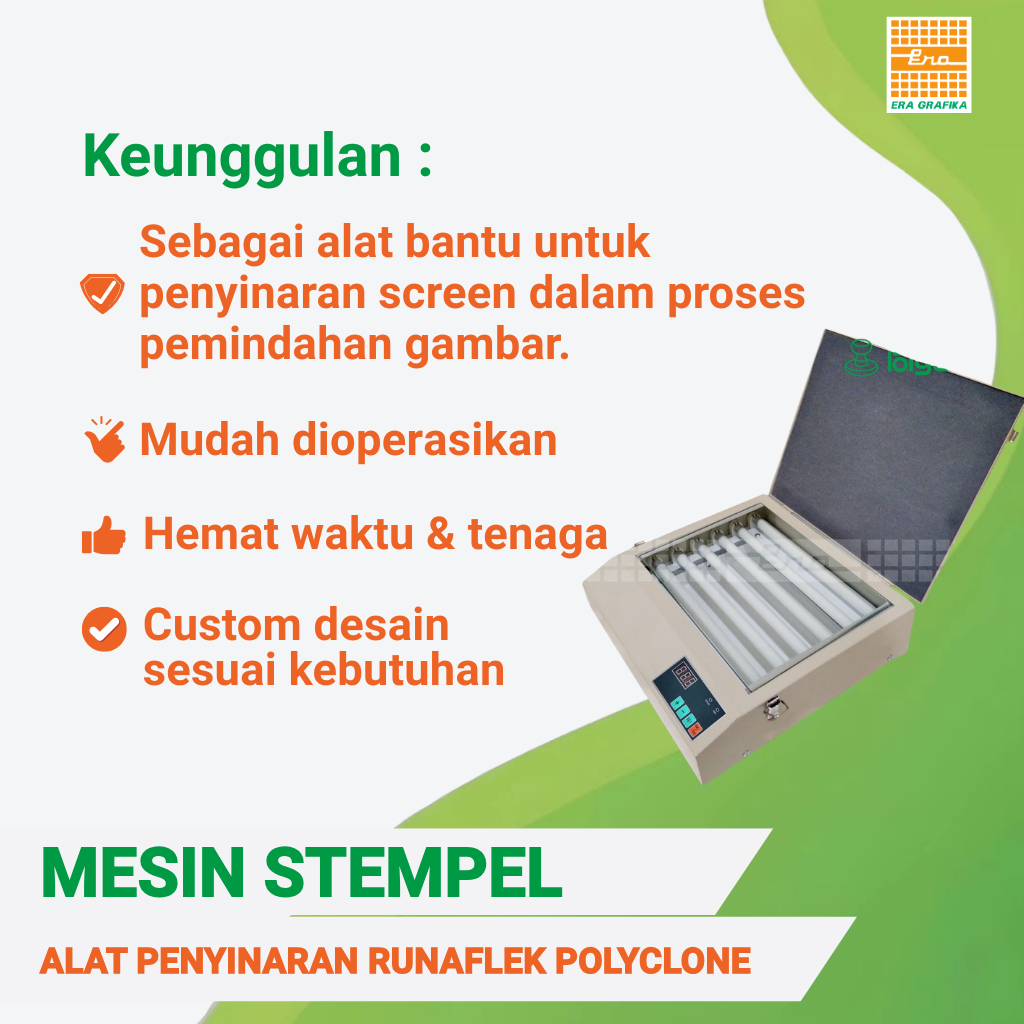 MESIN STEMPEL BASIS AIR & MINYAK | ALAT PENYINARAN RUNAFLEK POLYCLONE IMPORT (6L)