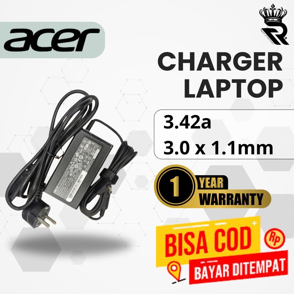 Adaptor Charger for Laptop Acer Aspire 3 A314-22 A314-35 Series N20Q1 3.42A 3.0x1.1mm