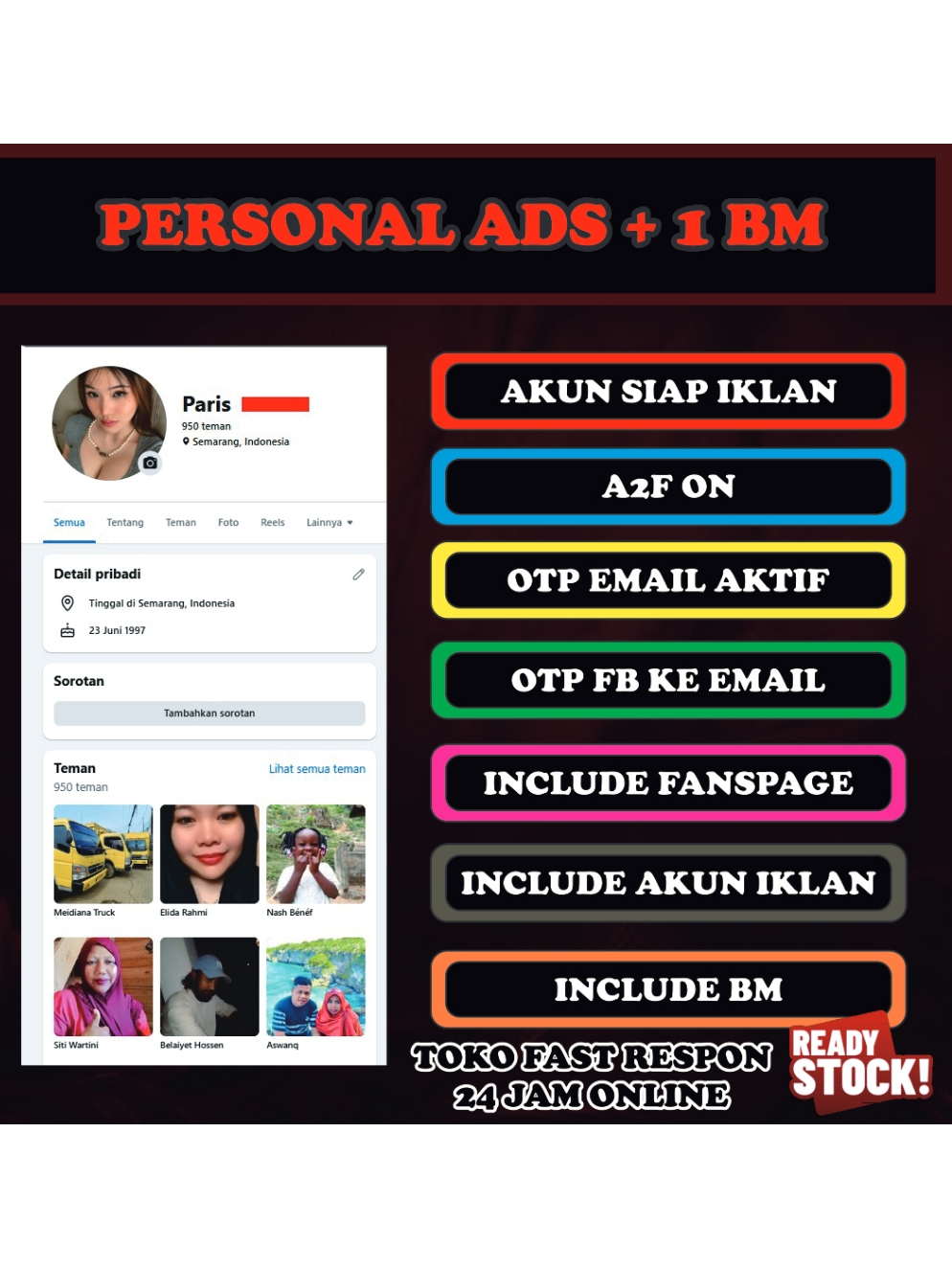 FB ADS + 1 BM BERGARANSI FB Rawatan Aman Siap Iklan