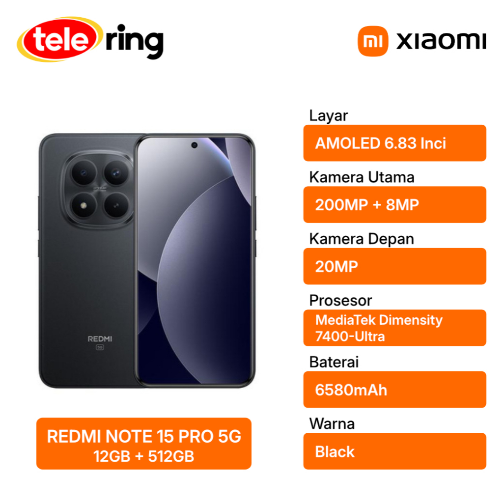 HP XIAOMI REDMI NOTE 15 PRO 5G 12/512gb