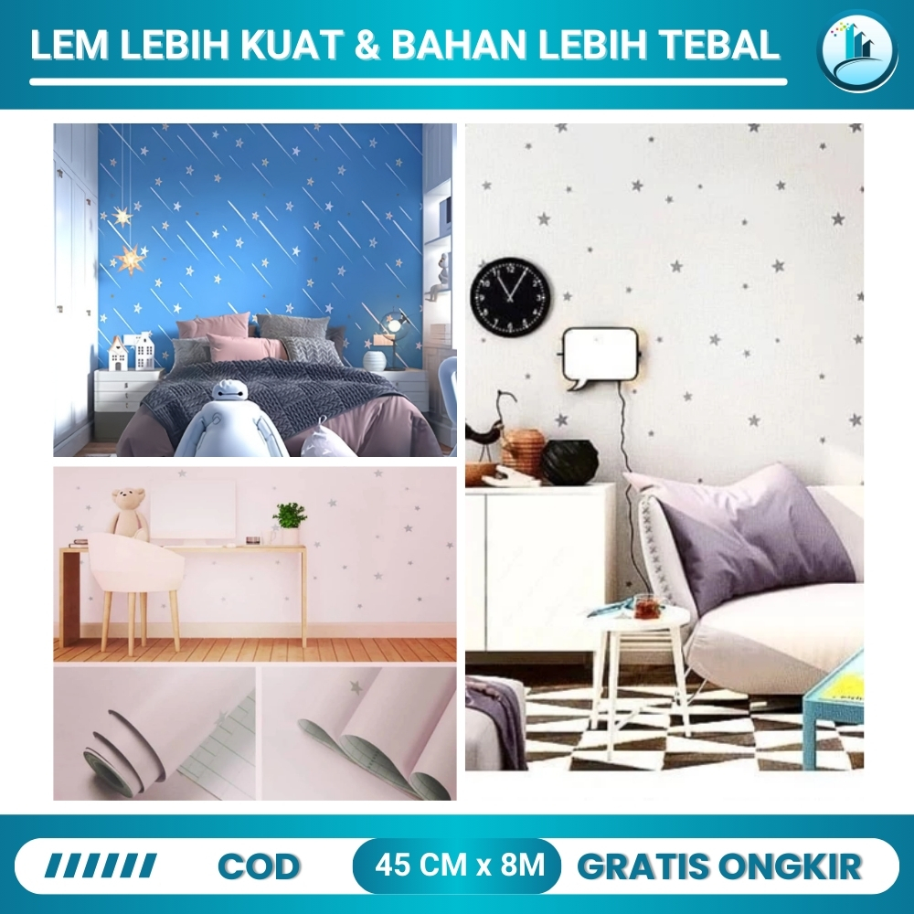 Wallpaper Dinding Bintang Wallpeper Dinding Kamar Tidur Walpaper Sticker Dinding Plafon Aesthetic