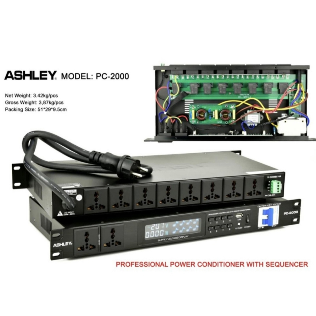 Power Conditioner Ashley PC 2000 Original with Sequencer Ashley PC2000 / Power Sequencer
