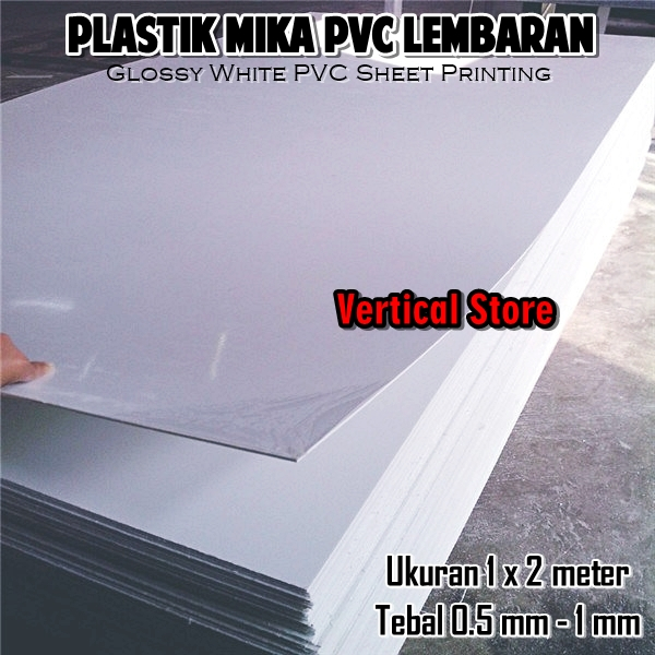 Plastik PVC Kaku Putih Lembaran Sekat Interior Offset Printing 1x2m