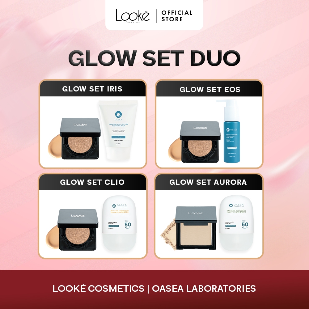 [Looke x Oasea] Glow Set Duo - Looke Holy Flawless BB Cushion Iris/Eos/Clio (13g ) NED x Oasea Clean