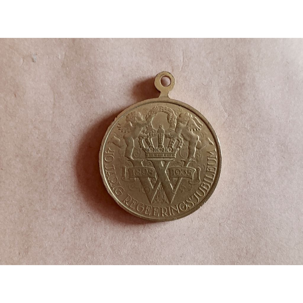 Koin Kuno Belanda Medali Wilhelmina 40 Tahun 1938