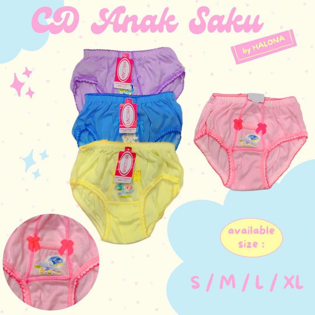 HALONA CD Anak Cewek POLOS SAKU PITA || Cd Anak Saku