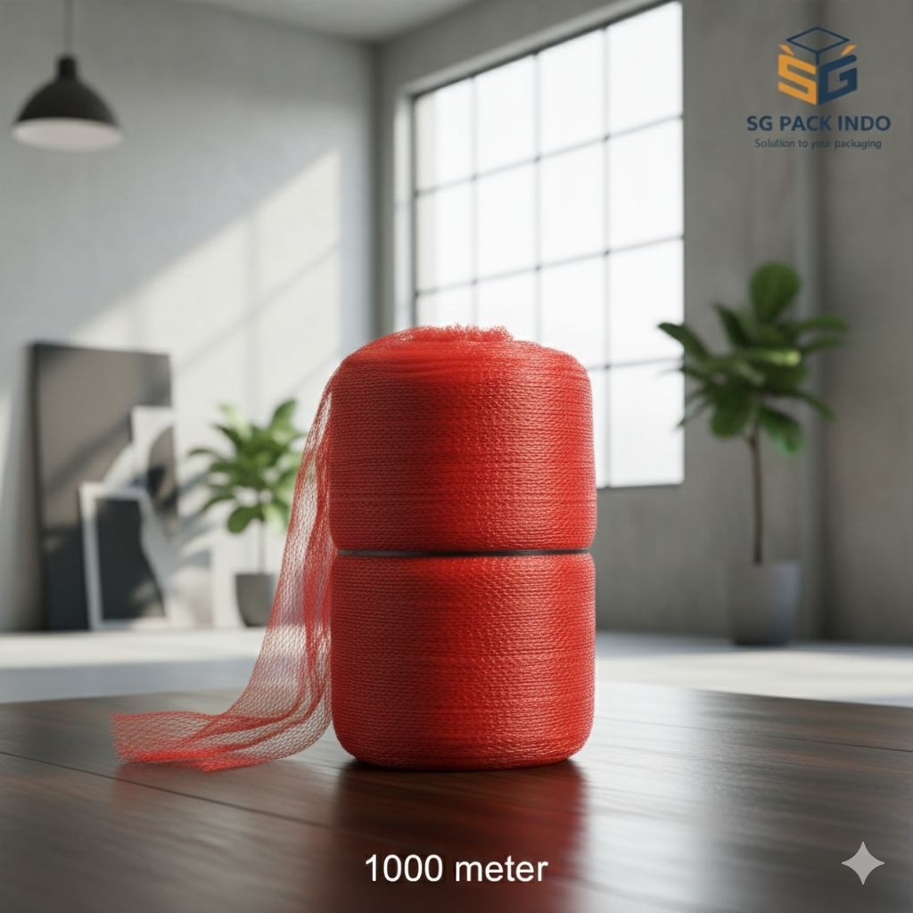 POLYNET ROLL BESTFRESH / Jaring Buah 1000m Merah (ECERAN)