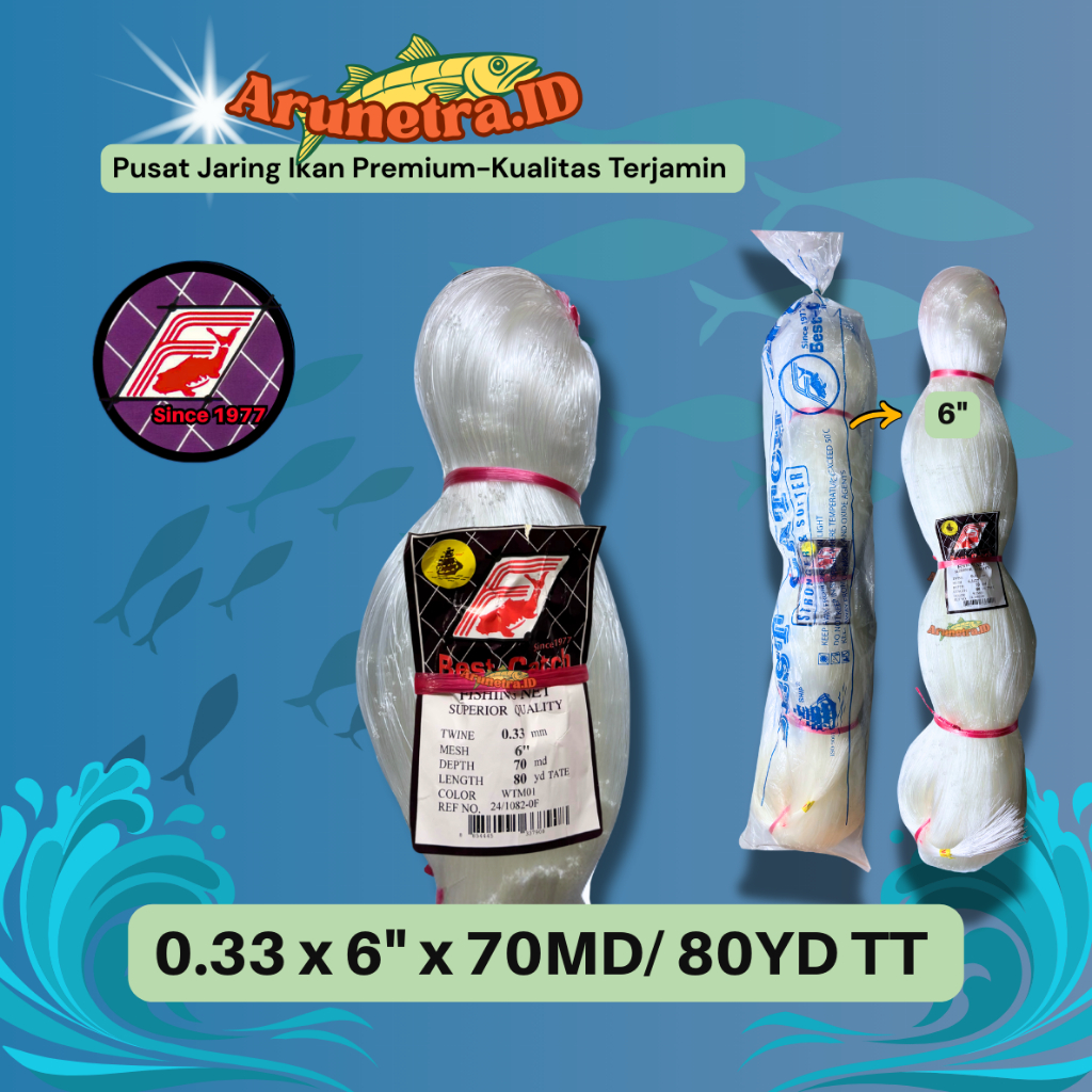 Jaring Senar 0.33 // 0.35 mm x 6"  TATE-Melintang