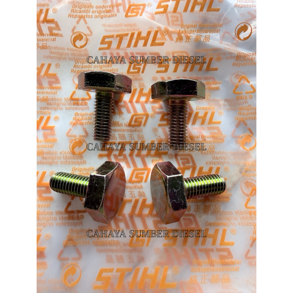 Baut Gear Case / Baut mur Stihl (4pcs) pengunci kepala pisau 2tak Mesin Potong Rumput Stihl Original