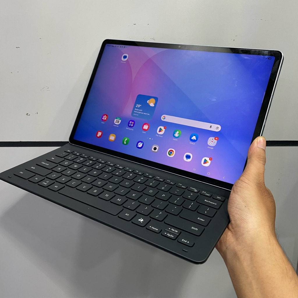 samsung tab s10 fe plus 5G 12/256gb second bekas mulus pemakaian terawat fullset original
