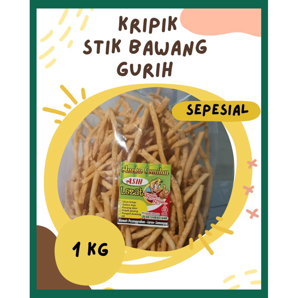 1 Kg Keripik Stik Bawang Homemade