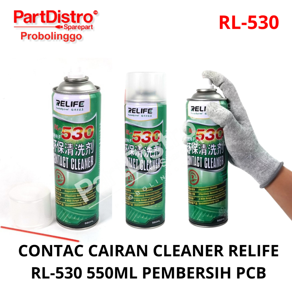 CONTAC CLEANER RELIFE CAIRAN CLEANER RL-530 RL530 550ML CAIRAN PEMBERSIH