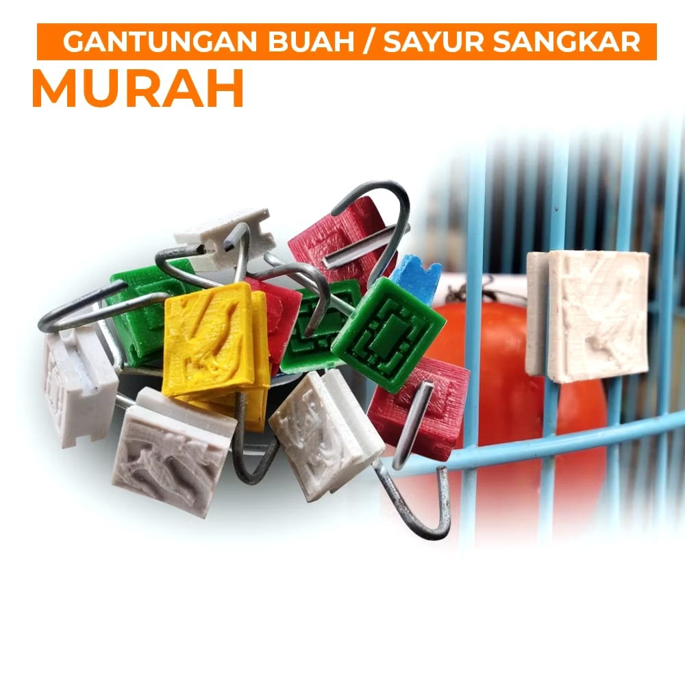 gantungan burung buah kawat cantolan sayur ef jagung sotong pisang lovebird kenari