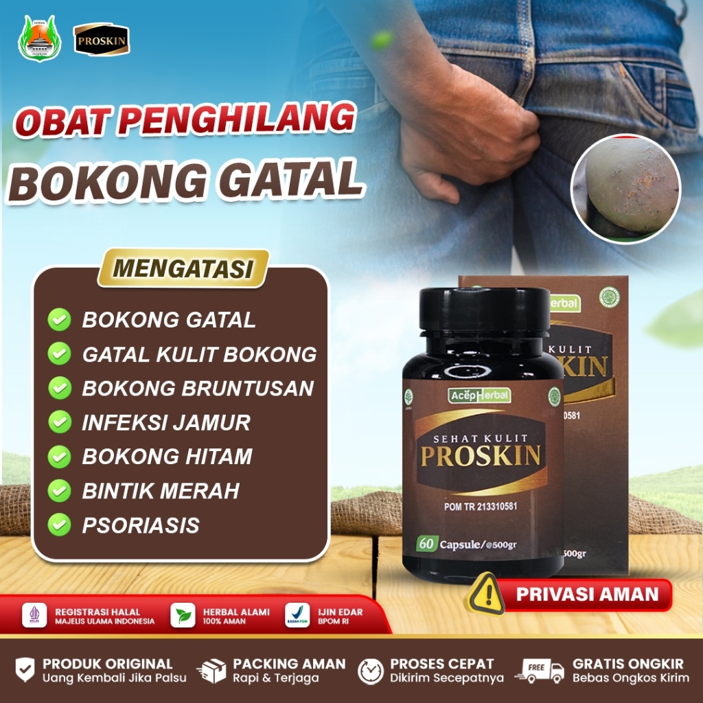 Obat Penghilang Gatal di Pantat Hitam Bentol Merah Bruntusan Dermatitis Eksim Kurap Bisulan Di Bokon