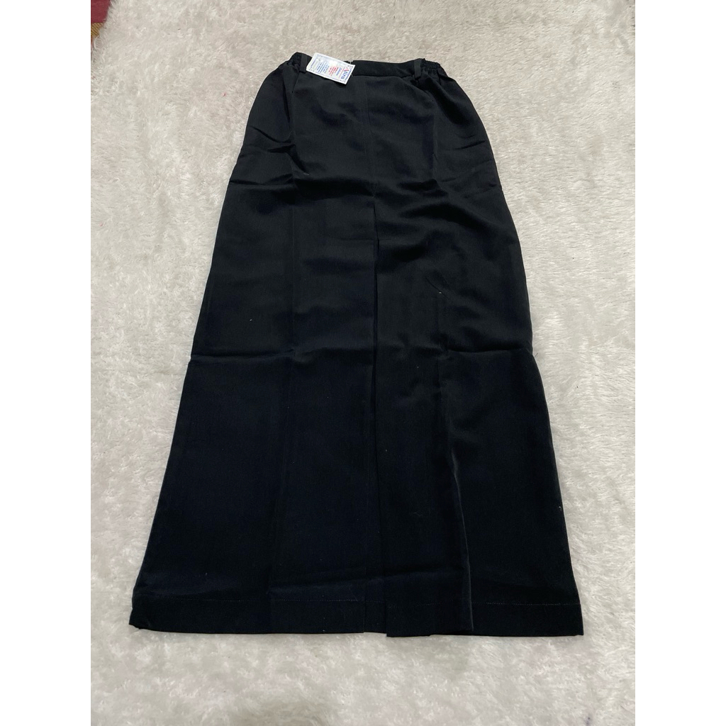 (Obral 2158) Rok span panjang hitam SD/SMP bahan licin