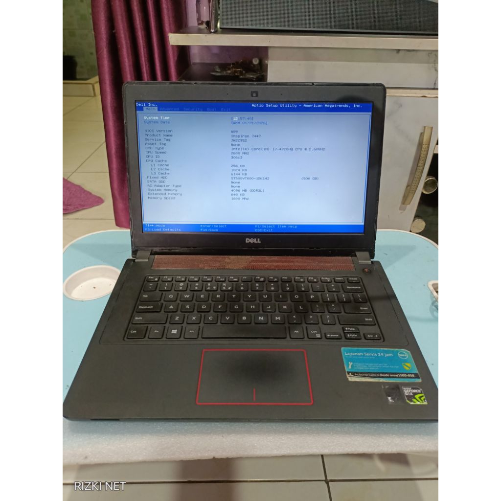 Laptop dell Inspiron 7447 pandora