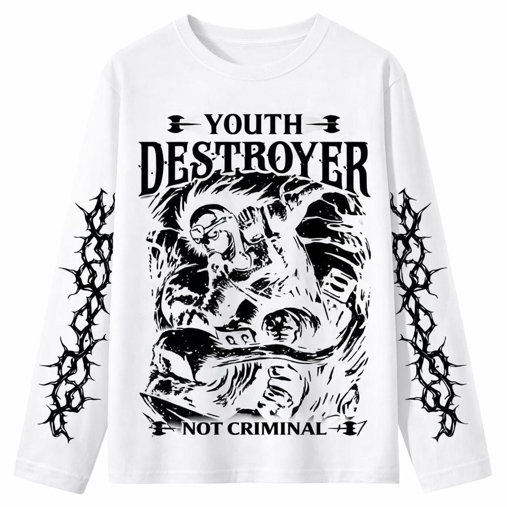 TERBARU KAOS LENGAN PANJANG NETRAL YOUTH DESTROYER T-SHIRT LONGSLEEVE NETRAL