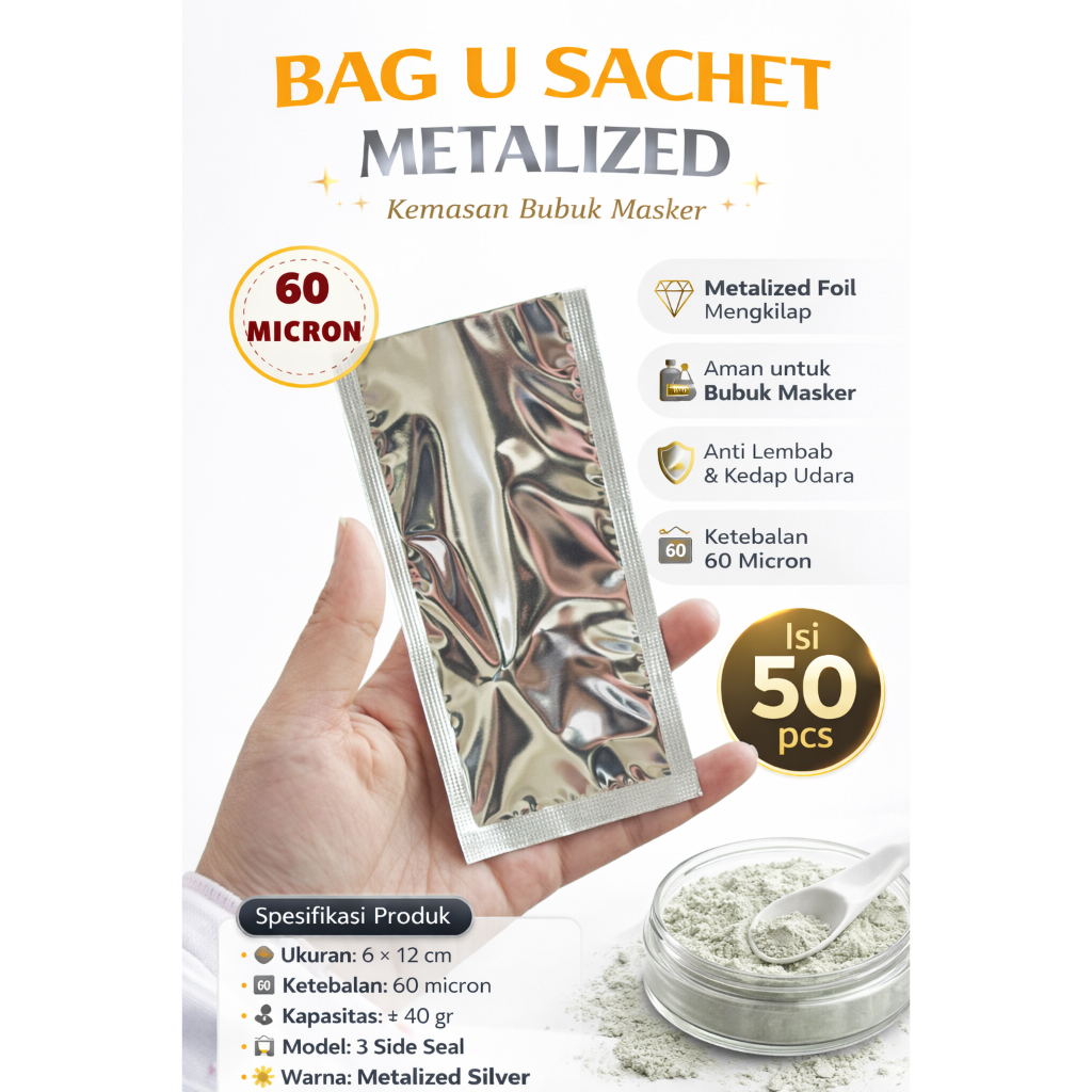 Sachet Alumunium Foil Custom 6X12 CM Custom Aluminium Foil silver Kemasan Bubuk Dan Cemilan
