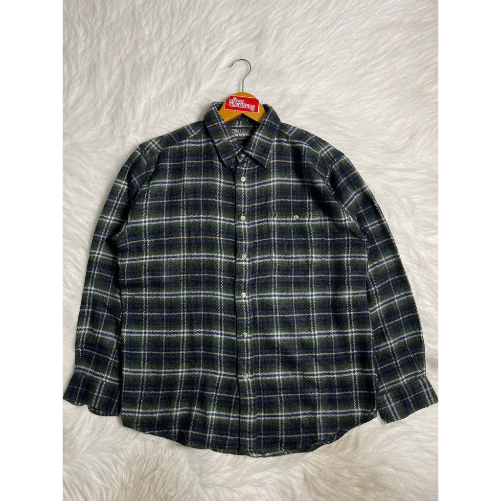 kemeja flanel first down second (3793)