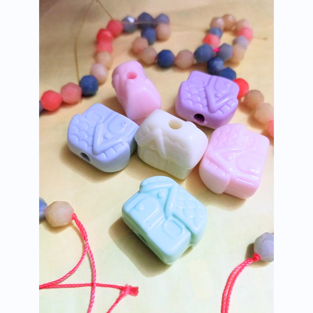 (Batam) Manik Rumah / Mote Bentuk Rumah / Manik Unik / Manik Lucu