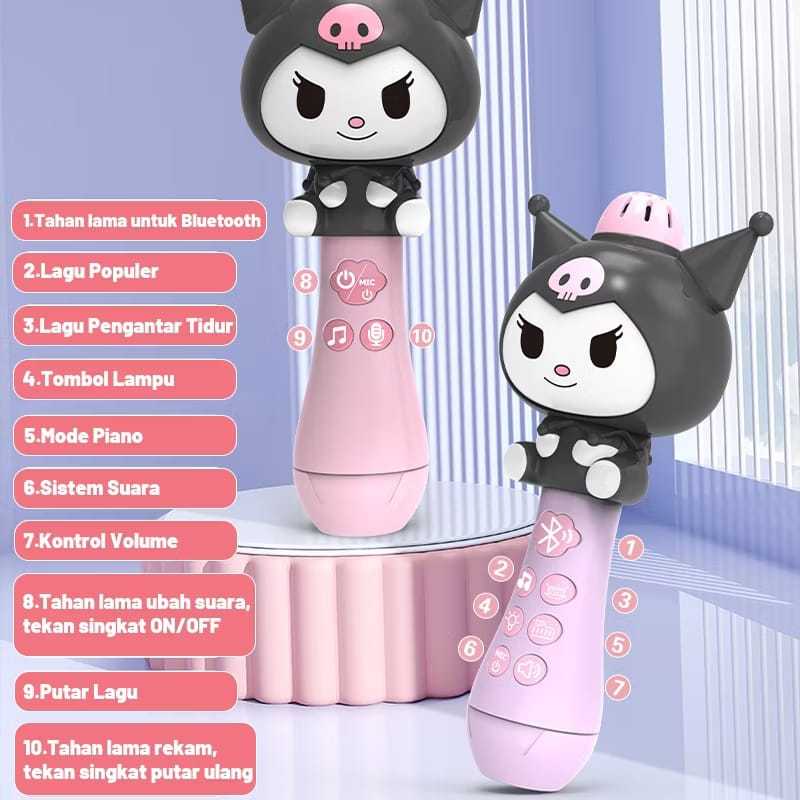 Mainan Mikrofon Anak Karaoke Speaker Bluetooth Mic Wireless Karaoke
