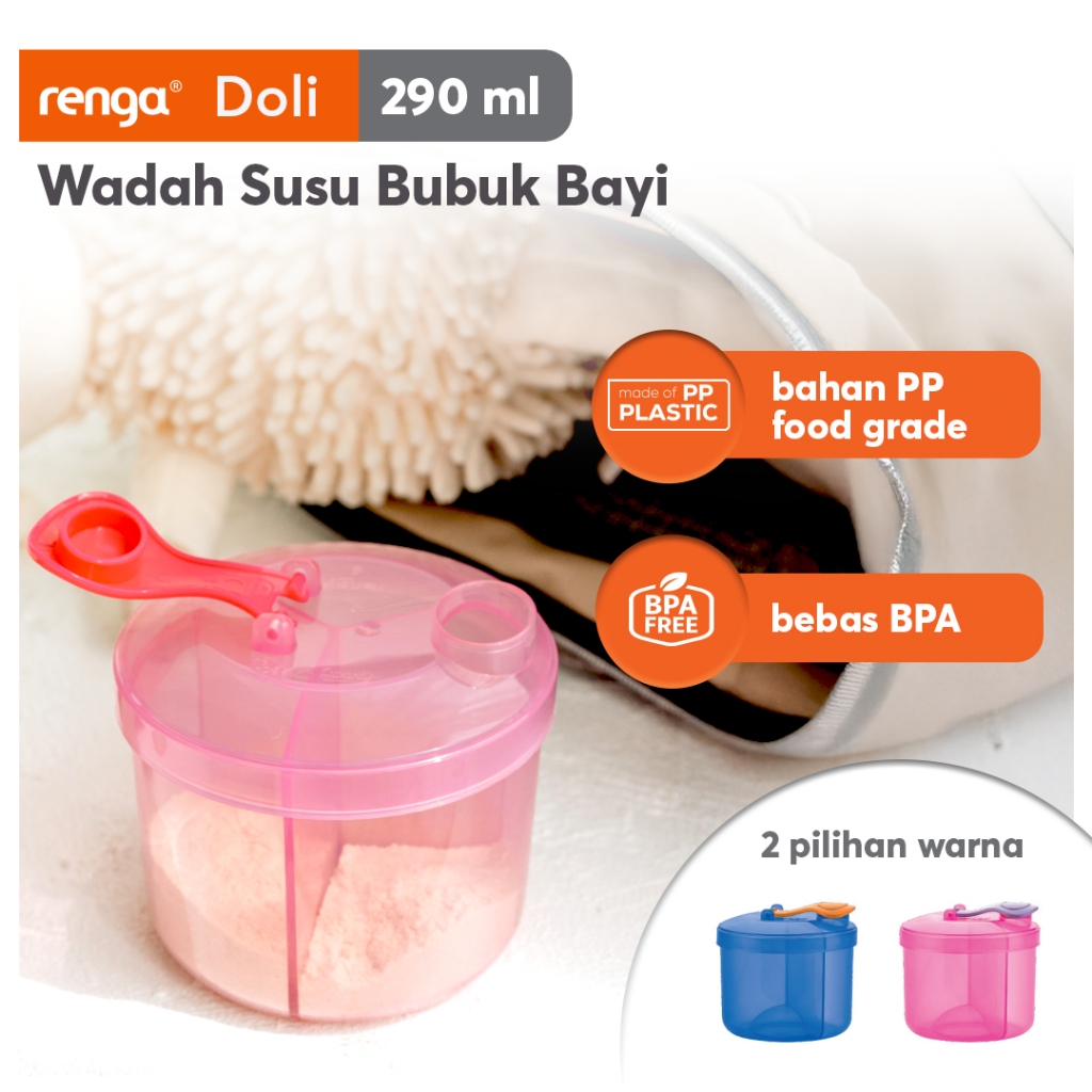 Renga Doli Tempat Wadah Susu Bubuk Formula Bayi BPA Free Kotak Sufor - Milk Powder Dispenser