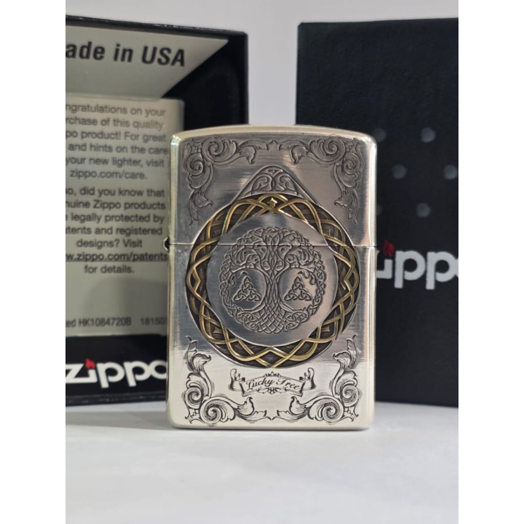 Original Zippo Tree Of Life Silver Finishing
