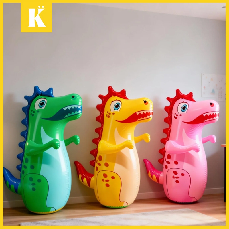 Keeppley 95cm Mainan Anak Mainan Boxing Dino Tinju Air Dino Tiup Tiang Tinju Berisi Air Dinosaurus M