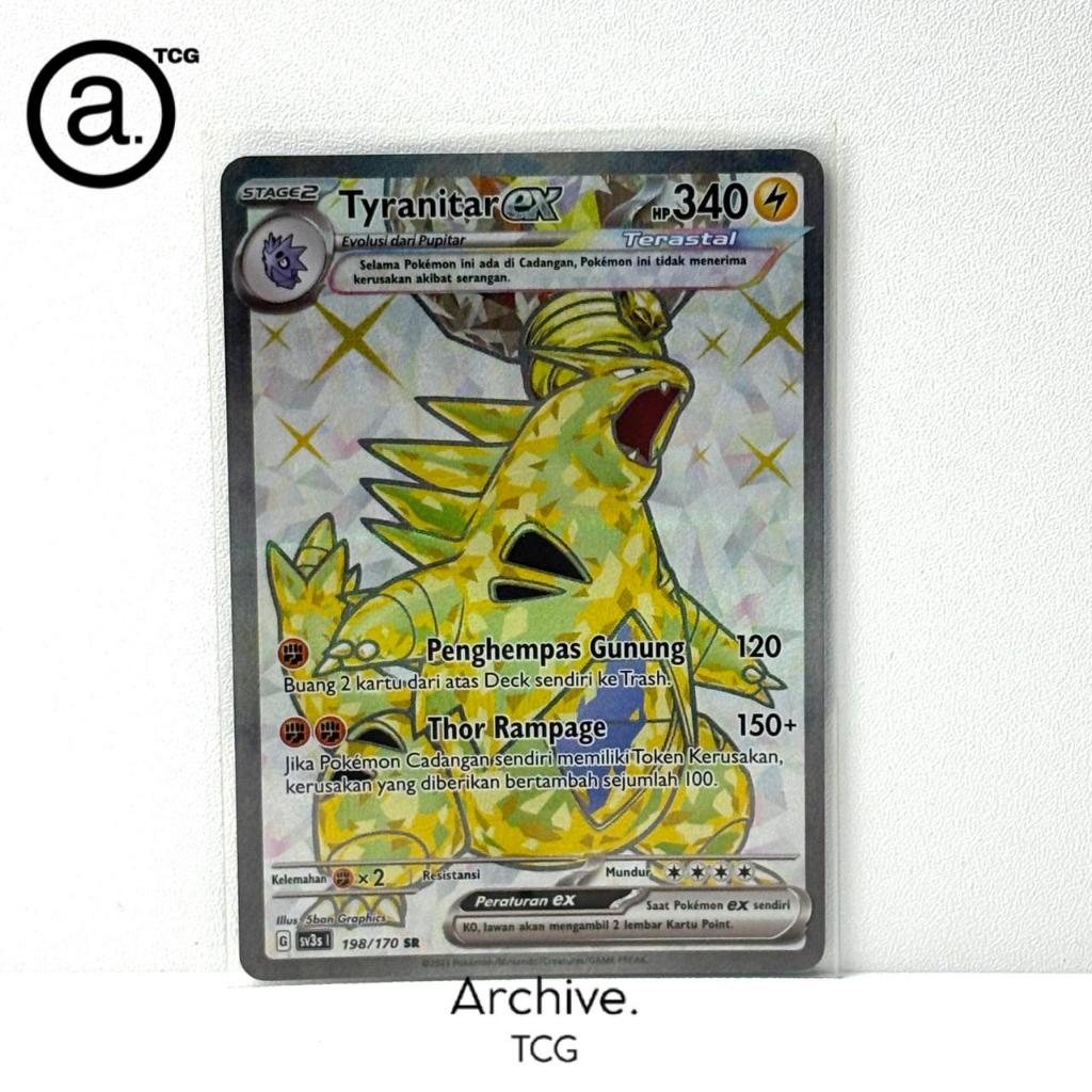 Tyranitar ex SR (198/170) Pokemon Indonesia ~ Kilau Hitam SV3S