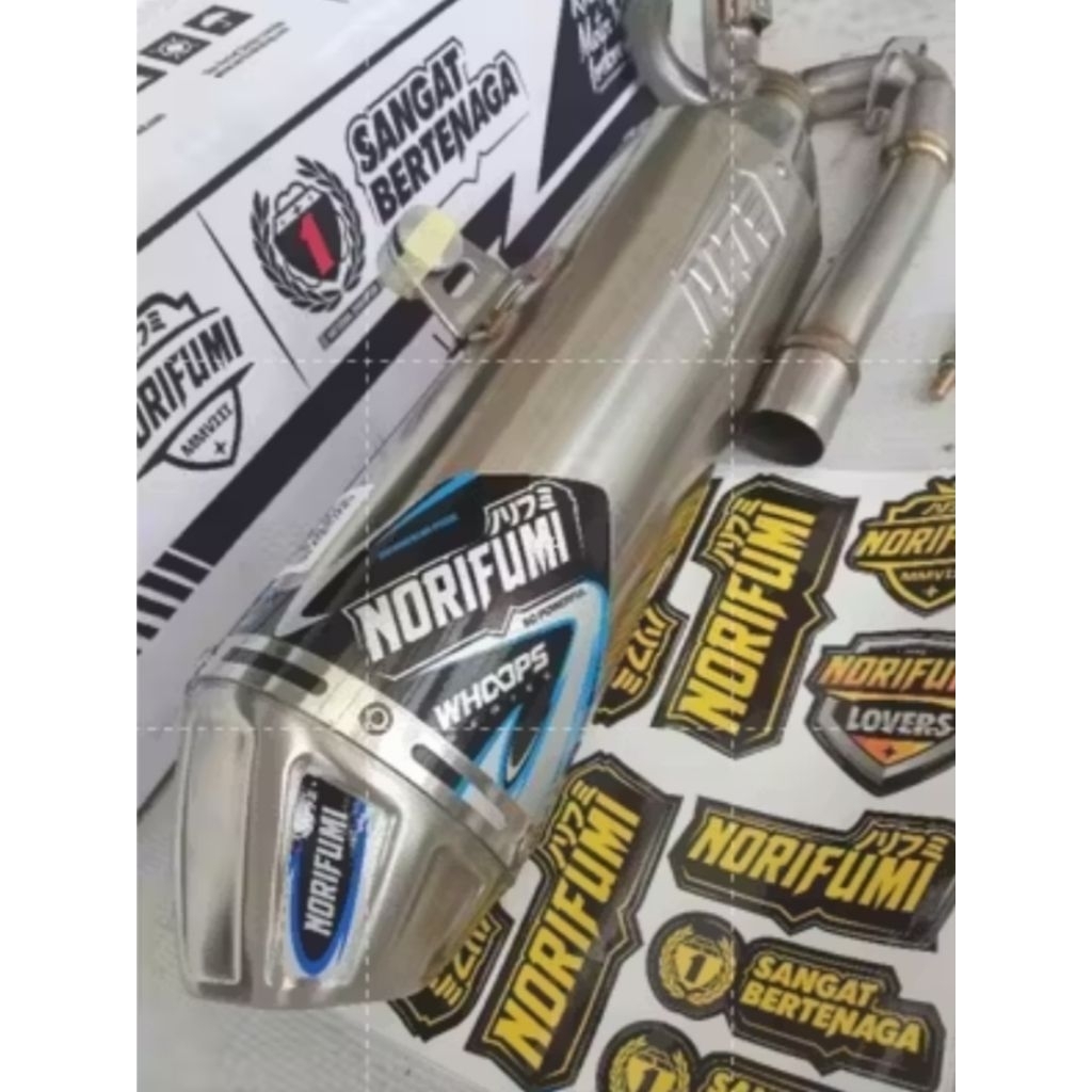 KNALPOT NORIFUMI WHOOPS STAINLESS KLX 230 (2024)  FULL SYSTEM ORIGINAL