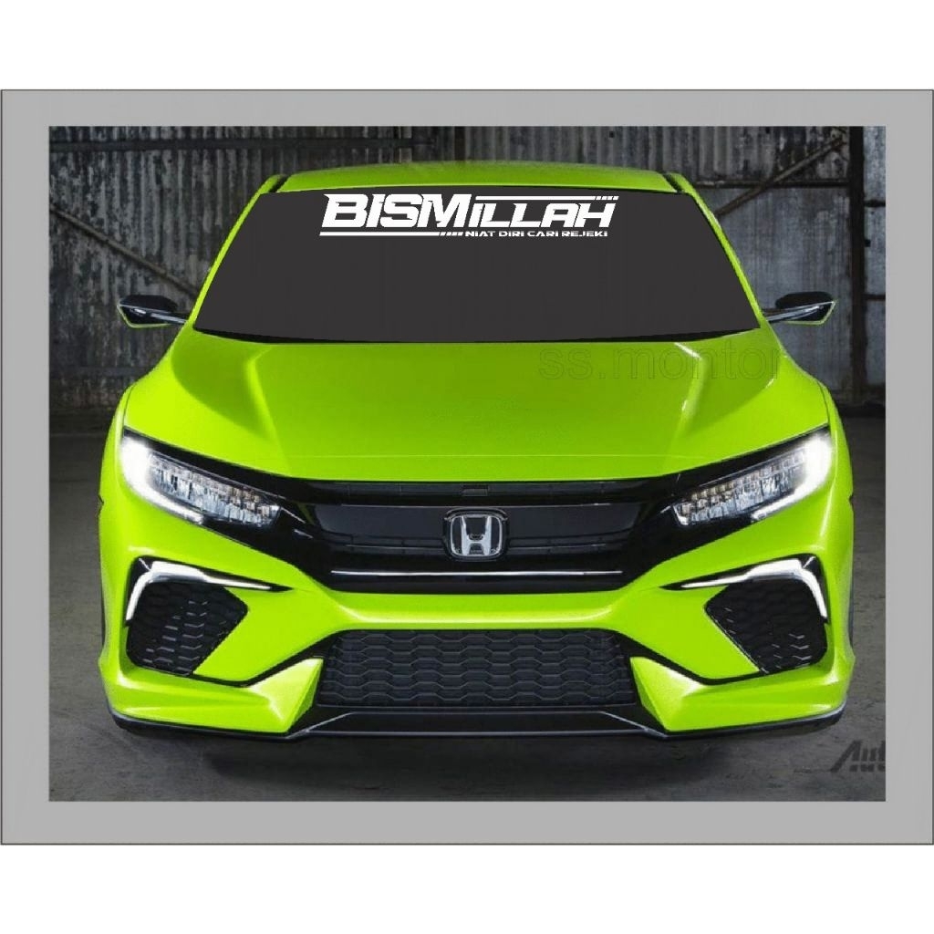 sticker Bismillah kaca depan mobil