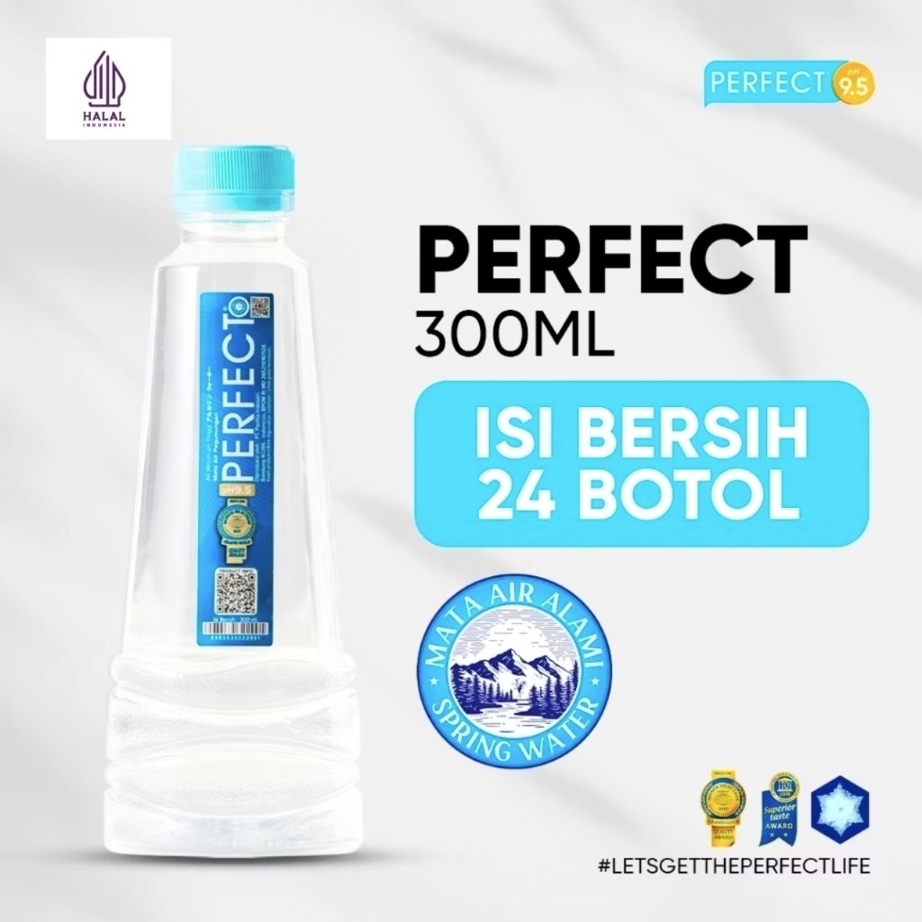 (24 Botol) Air Mineral Perfect Alkaline 300ML Ph. 9,5 | Air Minum Perfect