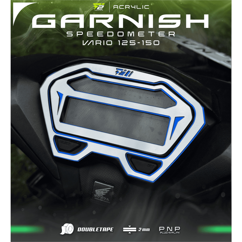 Garnish Speedometer VARIO 125/150 new Aksesoris Cover Speedometer Vario Bahan Akrilik