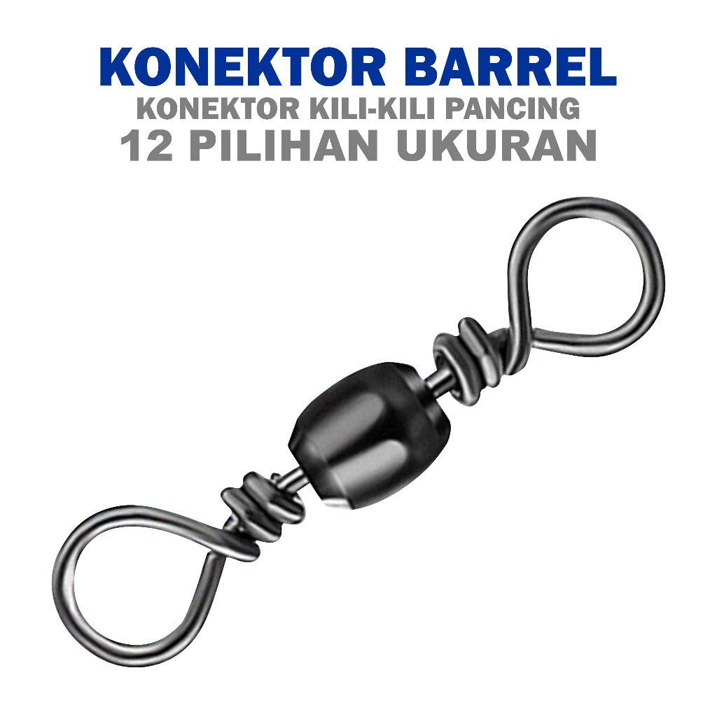 PANCING PEMULA Konektor Kilikili Barrel Swivel 305 Meterial Pure Kilikili Pancing Connector