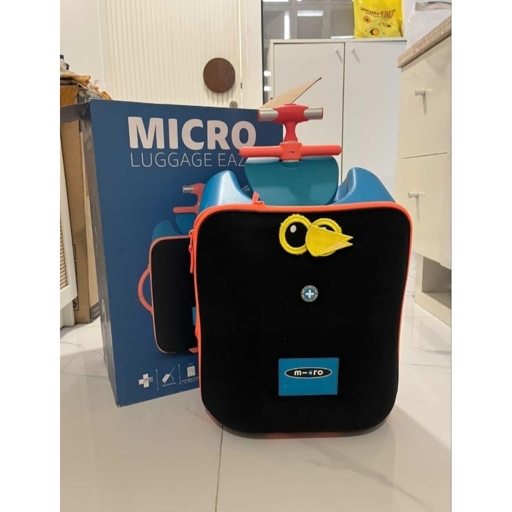 Preloved Micro Luggage Eazy - Koper Multifungsi Travelling & Belanja dengan Anak Cabin Kabin Pesawat