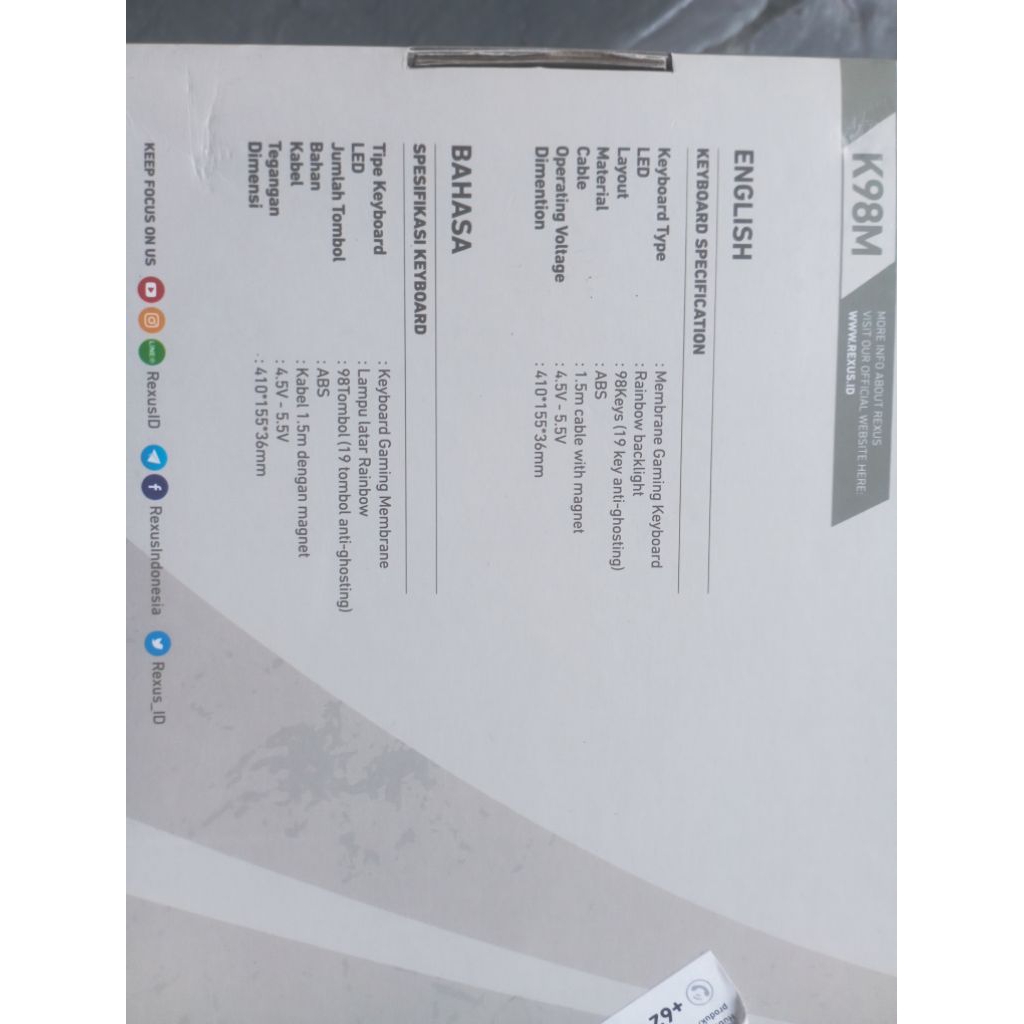 Keyboard Rexus K98M (second)