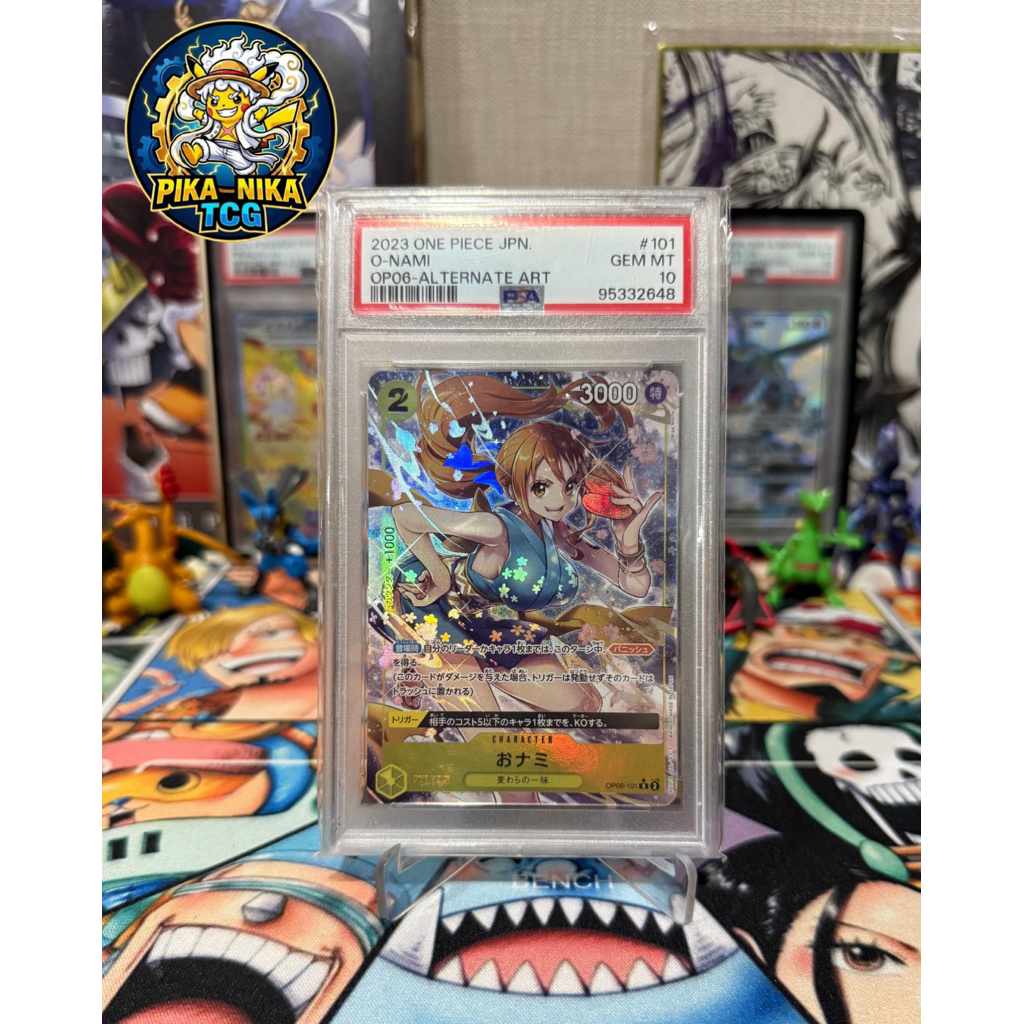 jpn o-nami parallel art op06 psa 10 kartu one piece tcg