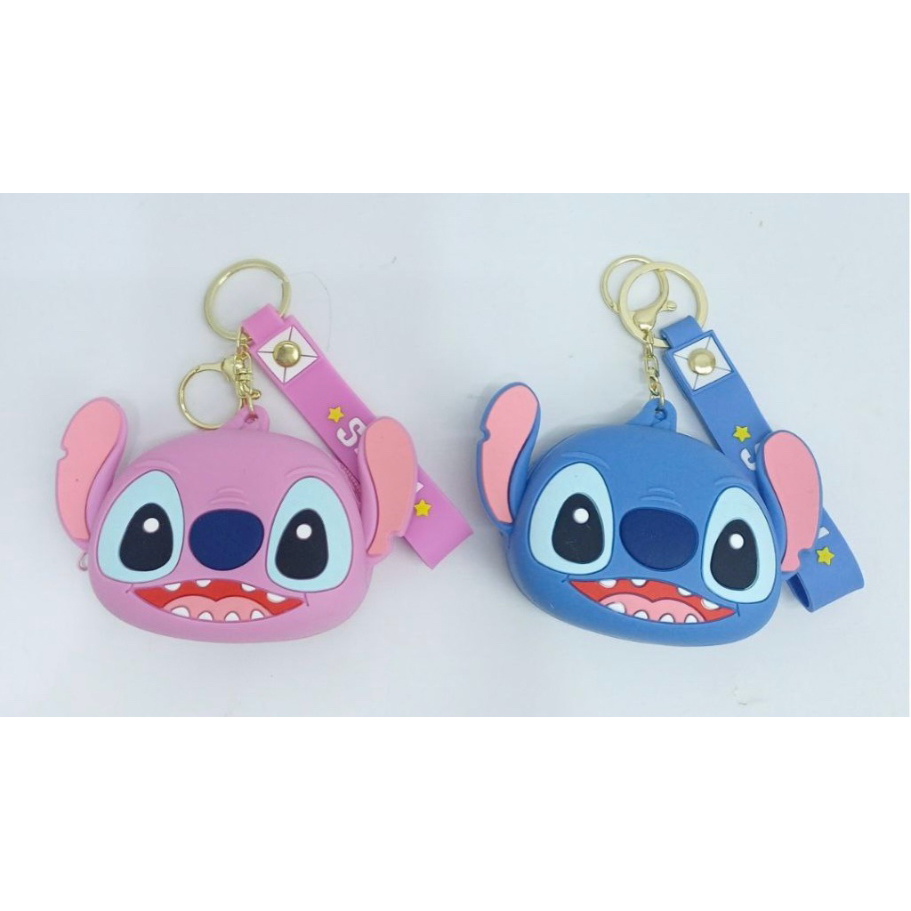 ZI- 1 PCS DOMPET POUCH SILICON STITCH | DOMPET KOIN JELLY STITCH LILO | DOMPET MINI KOIN POUCH STITC