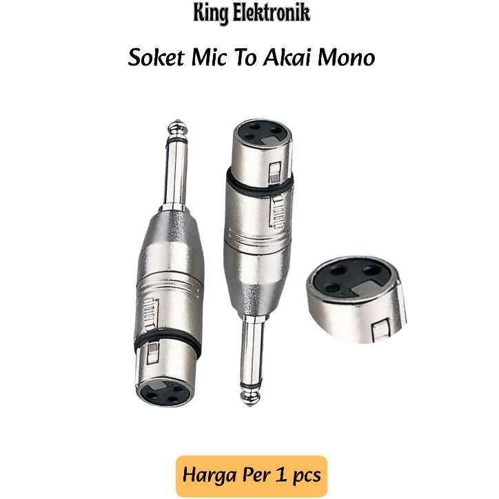 Jack Toa Akai Mono To XLR Female Jack 6,5mm To Soket Canon - SMAM1